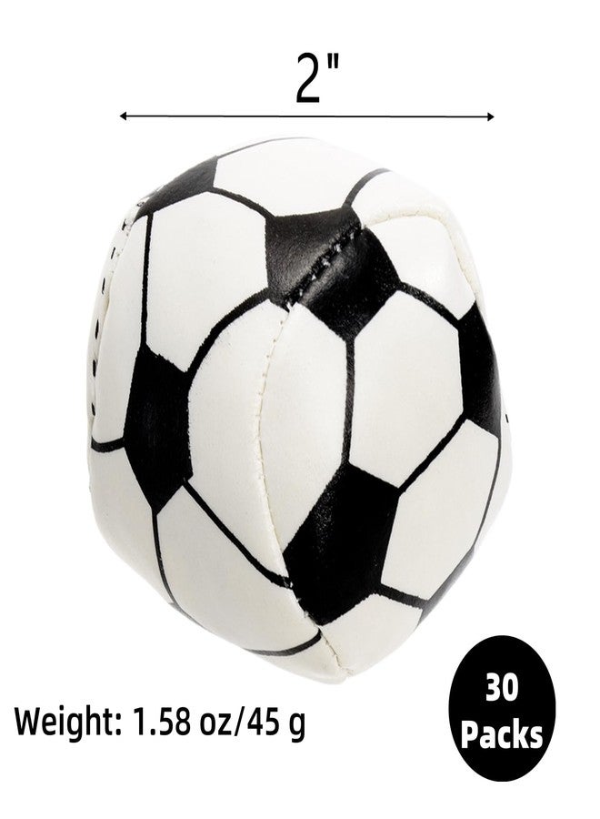 ELFULLY 30 Pack Juggling Balls, 2" Plastic Juggling Bean Bags, Mini Juggle Balls, Soft Hand Catch Ball, Contact Juggling Ball for Beginners and Professionals, Soccer Design, Black & White - Image 2